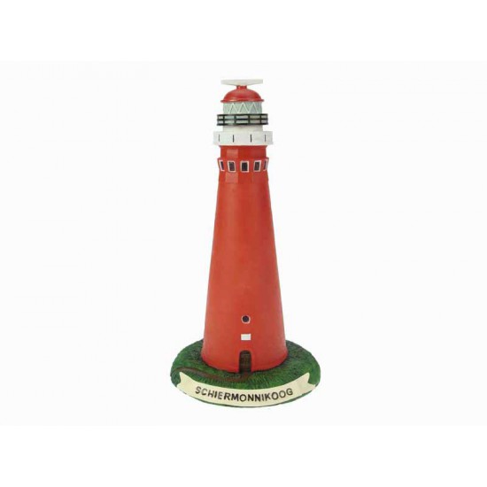 Vuurtoren Schiermonnikoog 25cm. met verlichting Vuurtoren Schiermonnikoog 25cm. met verlichting